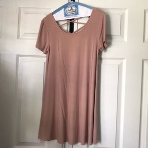 Pink t-shirt dress